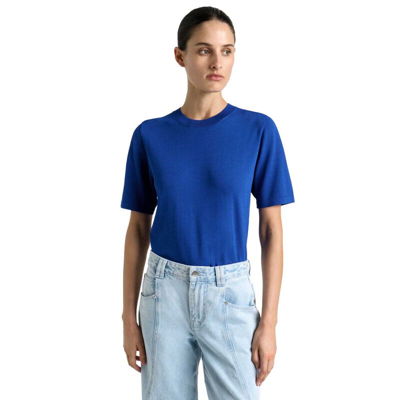 Cue Cobalt Knitted Tee image number 0